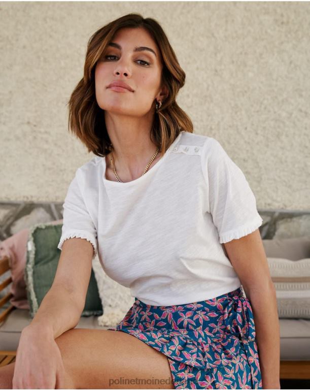 nl Polin et moi knoop cher t-shirt wit JD28V263 kleding