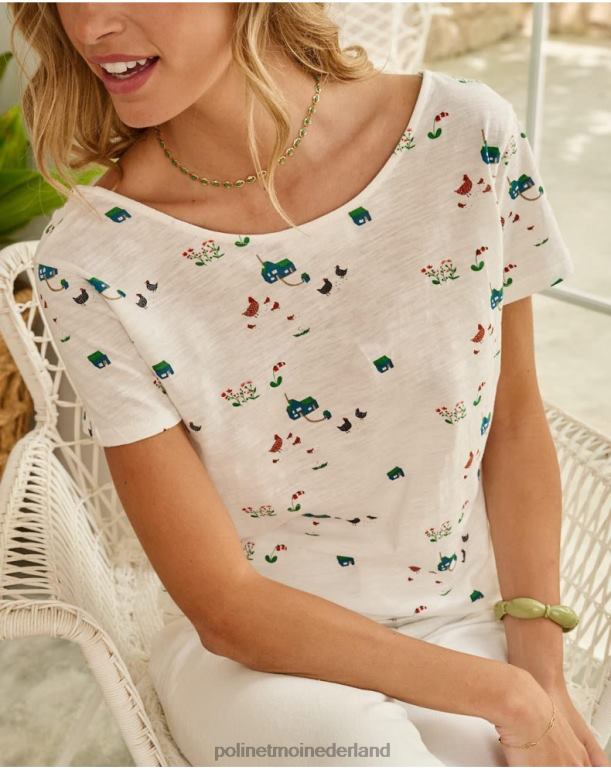 nl Polin et moi knopen van t-shirts wit JD28V267 kleding