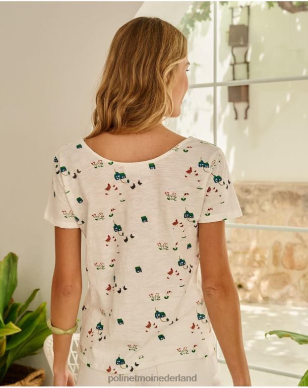 nl Polin et moi knopen van t-shirts wit JD28V267 kleding