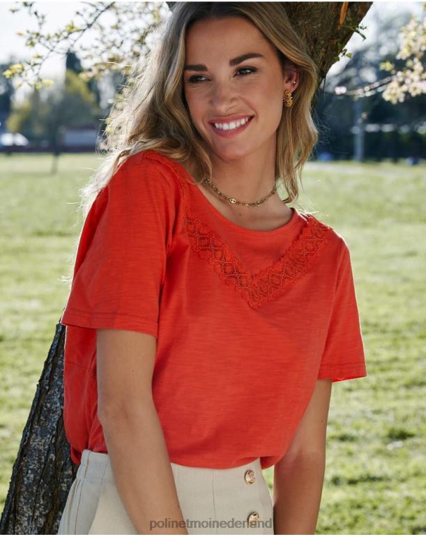 nl Polin et moi paty t-shirt koraal JD28V278 kleding