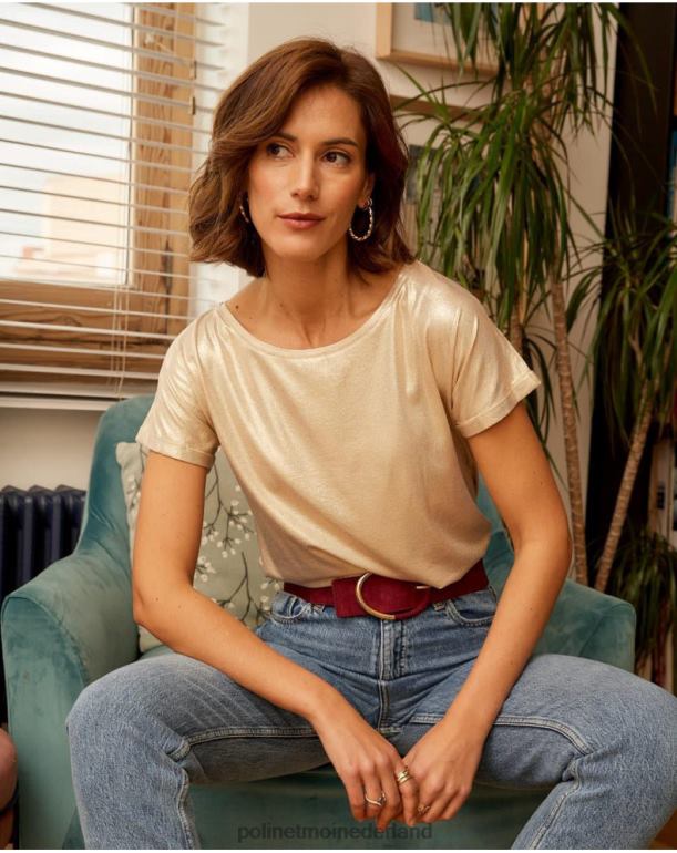 nl Polin et moi t-shirt brillo galia goud/platina JD28V289 kleding