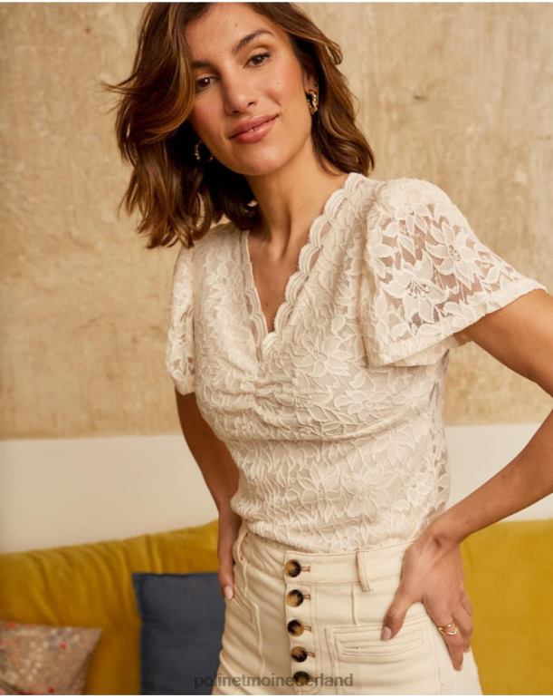 nl Polin et moi top ari-borduurwerk rauw JD28V279 kleding