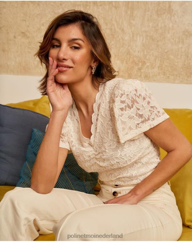 nl Polin et moi top ari-borduurwerk rauw JD28V279 kleding