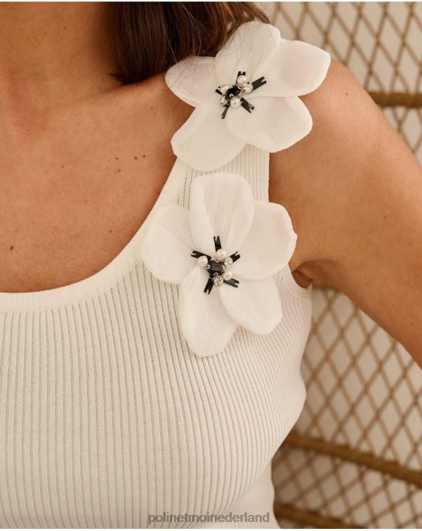 nl Polin et moi top azu-bloem wit JD28V286 kleding