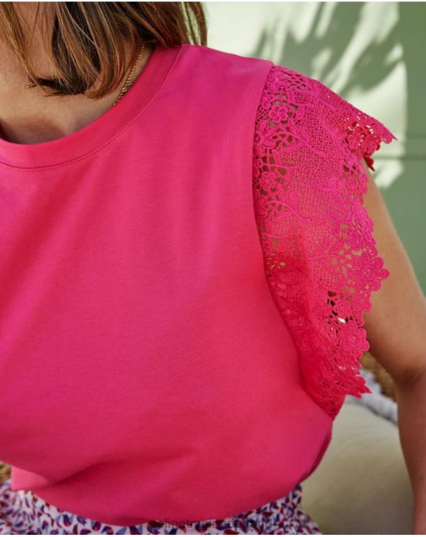 nl Polin et moi top gegolfde sissi fuchsia JD28V275 kleding