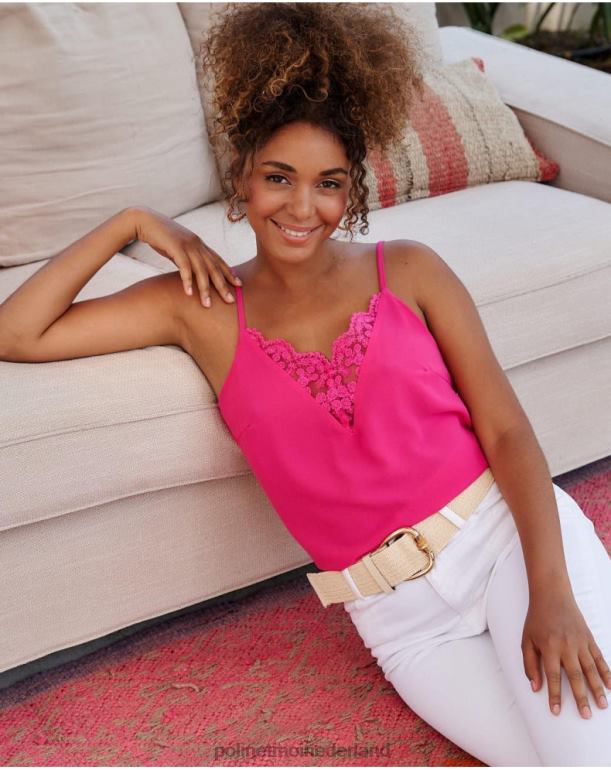 nl Polin et moi top kant emy fuchsia JD28V268 kleding