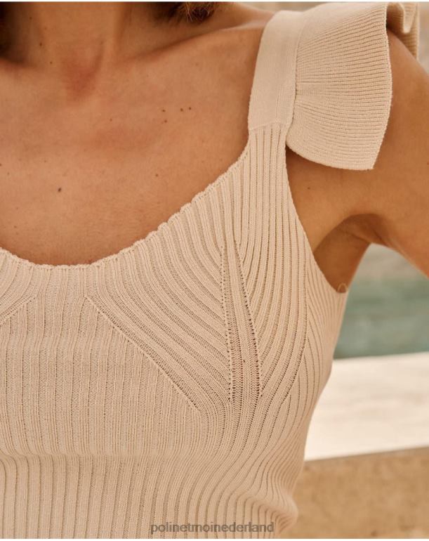 nl Polin et moi top ruche macu beige JD28V251 kleding