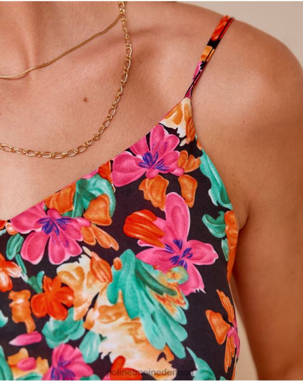 nl Polin et moi top tropische fabricia zwart JD28V287 kleding