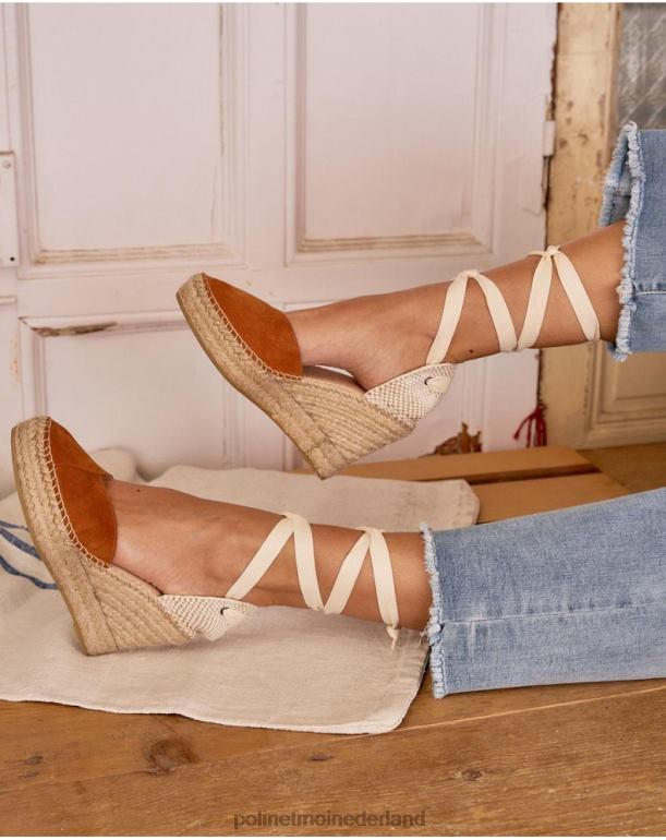 nl Polin et moi Gianna Cross-espadrille tegel JD28V464 schoenen