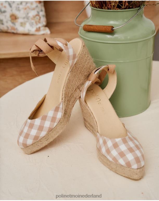 nl Polin et moi Vichy bimba-espadrille rauw JD28V429 schoenen