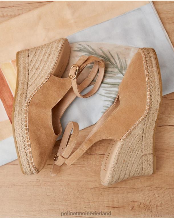 nl Polin et moi Vivian ondersneden espadrille kameel JD28V488 schoenen