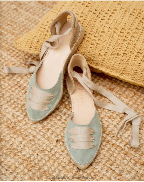 nl Polin et moi boeren espadrille raaf appelgroen/mint JD28V497 schoenen