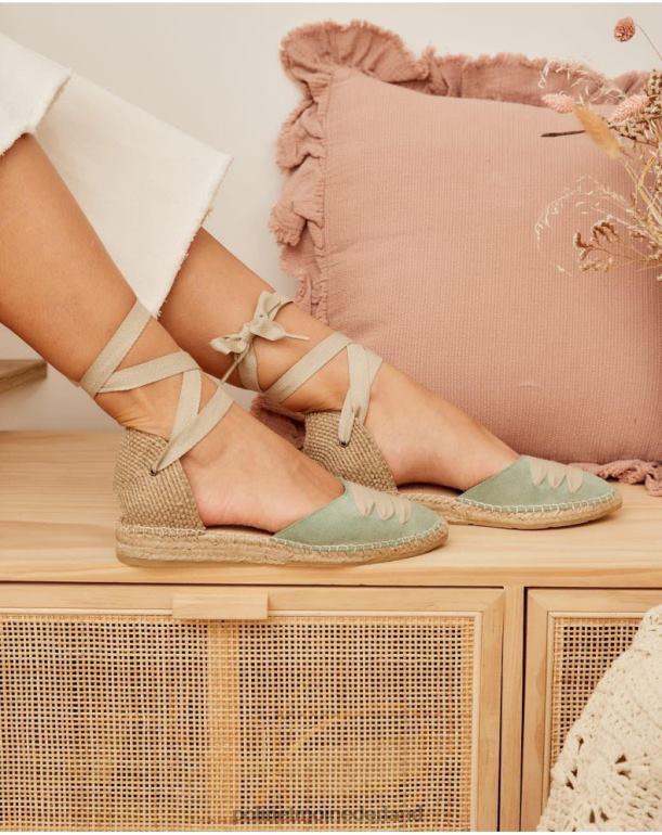 nl Polin et moi boeren espadrille raaf appelgroen/mint JD28V497 schoenen