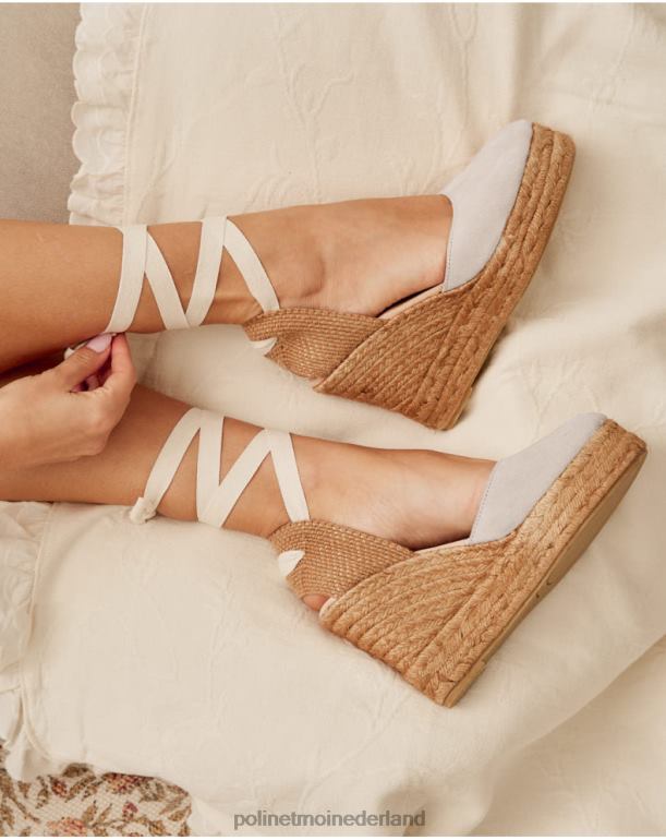 nl Polin et moi espadrille cintas verhelderend beige JD28V433 schoenen