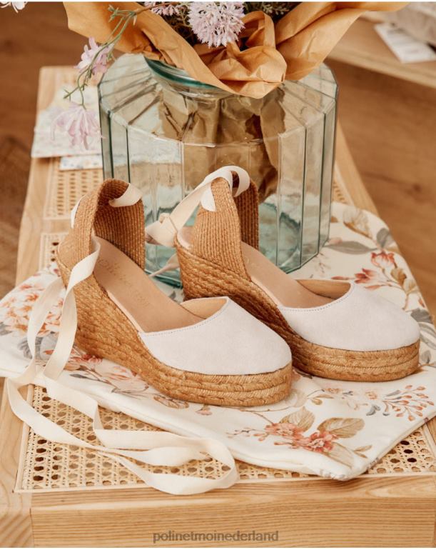 nl Polin et moi espadrille cintas verhelderend beige JD28V433 schoenen