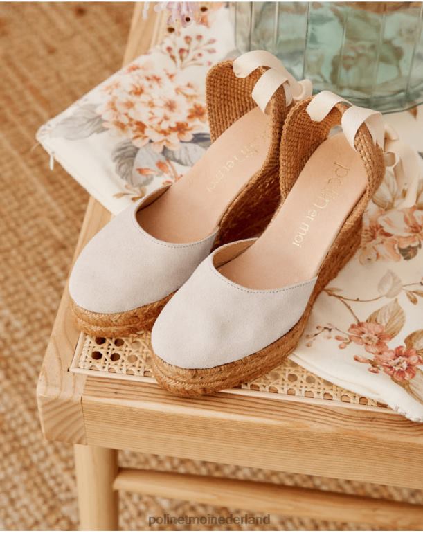 nl Polin et moi espadrille cintas verhelderend beige JD28V433 schoenen