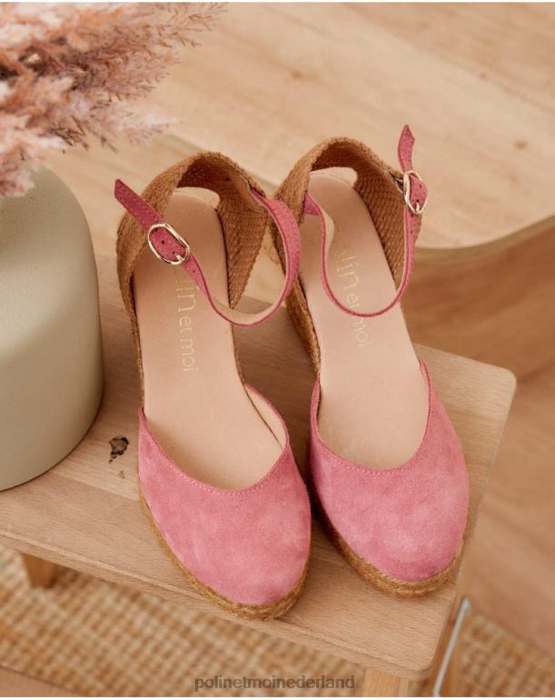 nl Polin et moi espadrille eleonora halslijn framboos JD28V484 schoenen