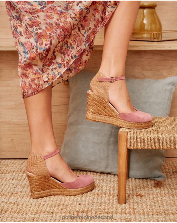 nl Polin et moi espadrille eleonora halslijn framboos JD28V484 schoenen
