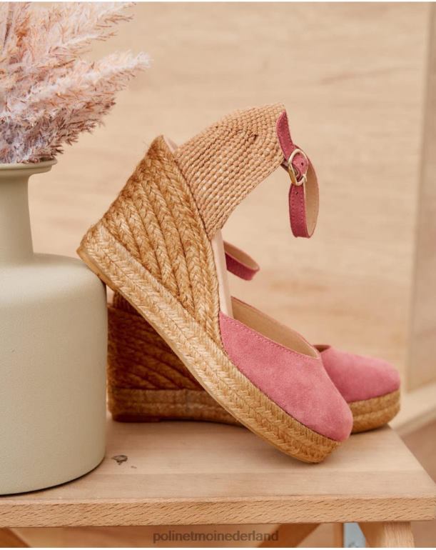 nl Polin et moi espadrille eleonora halslijn framboos JD28V484 schoenen