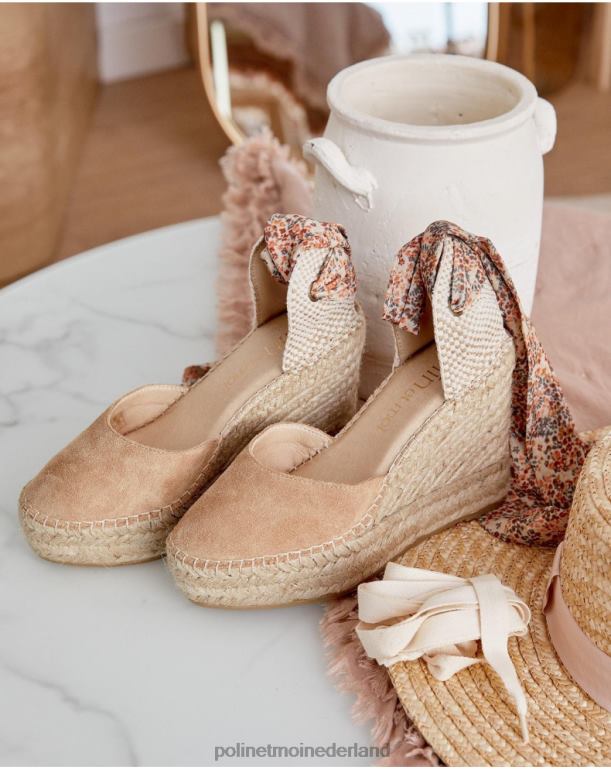 nl Polin et moi espadrille fina met vrijheidslint kameel JD28V510 schoenen