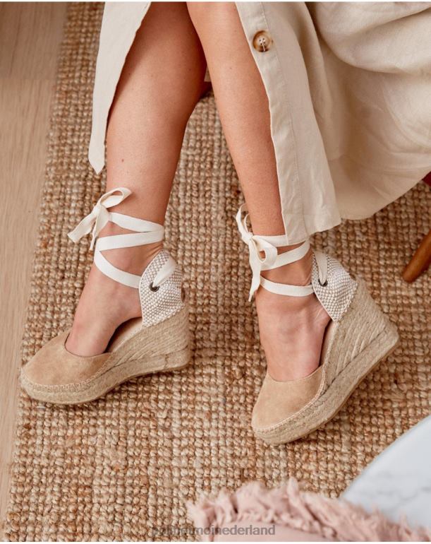 nl Polin et moi espadrille fina met vrijheidslint kameel JD28V510 schoenen