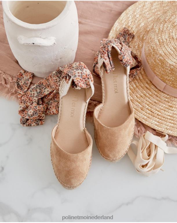 nl Polin et moi espadrille fina met vrijheidslint kameel JD28V510 schoenen