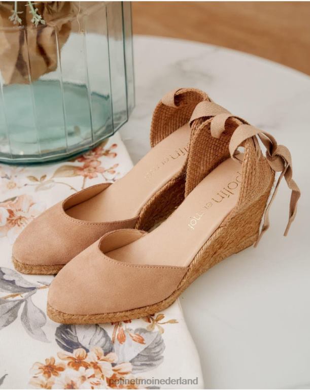 nl Polin et moi espadrille halslijn mafalda kameel JD28V457 schoenen