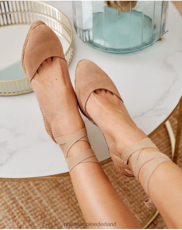 nl Polin et moi espadrille halslijn mafalda kameel JD28V457 schoenen