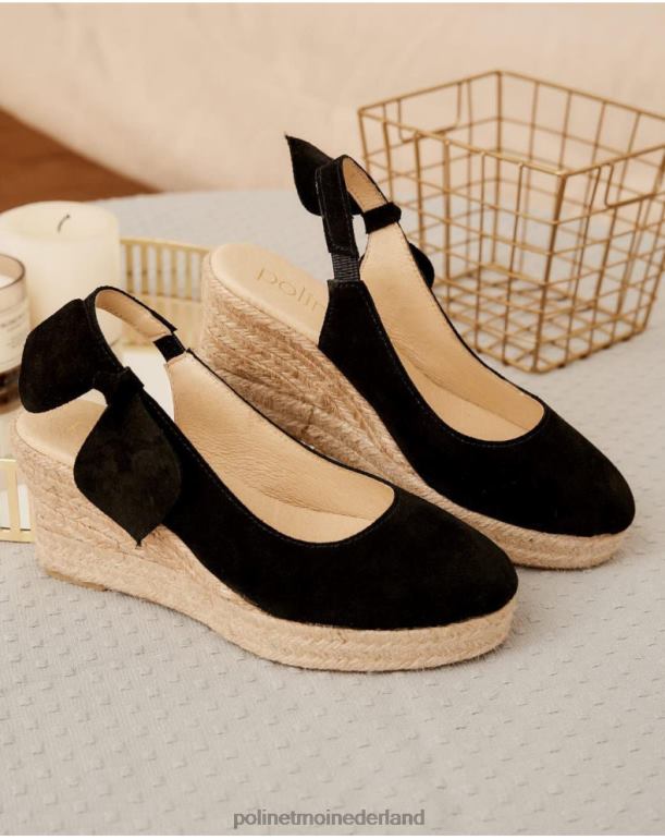 nl Polin et moi espadrille strik zinaida zwart JD28V462 schoenen