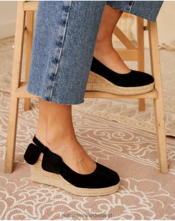 nl Polin et moi espadrille strik zinaida zwart JD28V462 schoenen