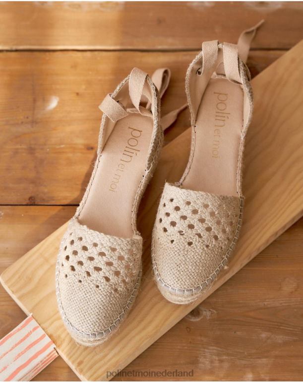 nl Polin et moi gehaakte espadrille nina beige JD28V514 schoenen