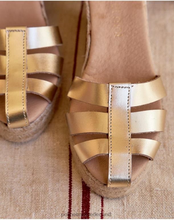 nl Polin et moi krabbeneter espadrille tatianna goud/platina JD28V413 schoenen