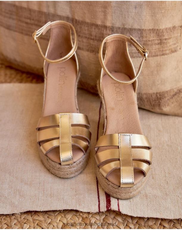 nl Polin et moi krabbeneter espadrille tatianna goud/platina JD28V413 schoenen