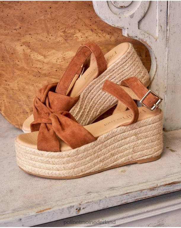nl Polin et moi Yasemin platform sandaal bruin JD28V427 schoenen