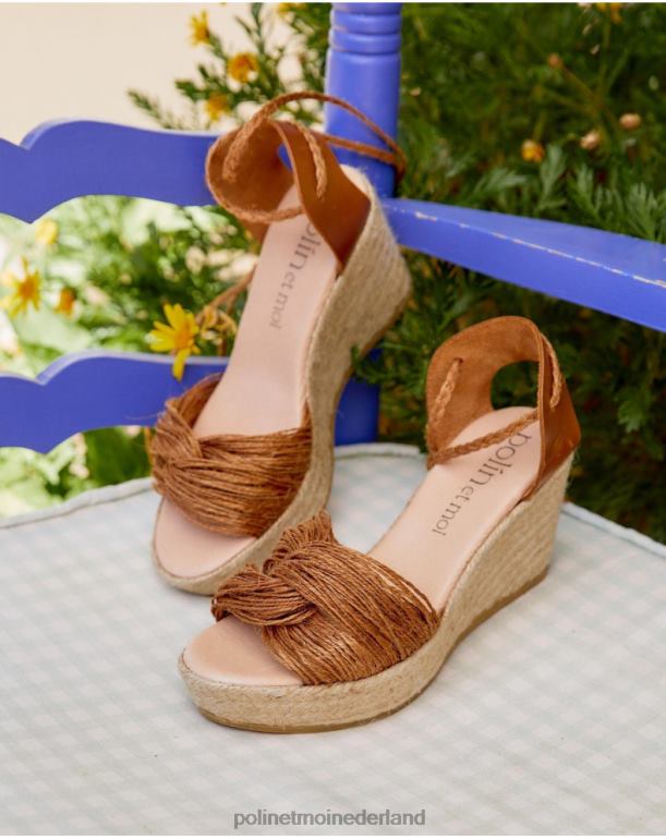 nl Polin et moi kruissandaal yvone leer JD28V507 schoenen