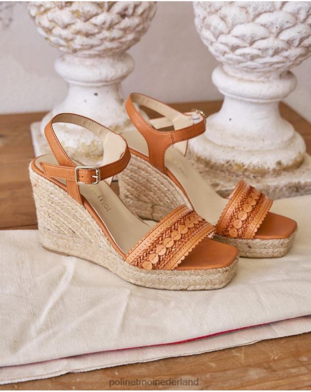 nl Polin et moi sandaal leer elizabeth kameel JD28V452 schoenen