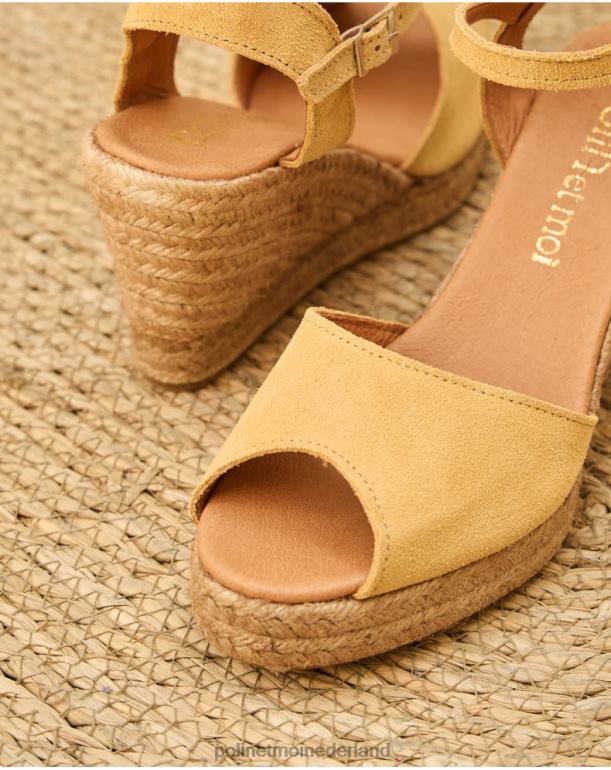 nl Polin et moi sandalen sleehak kira oker JD28V491 schoenen